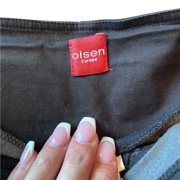 Vintage Olsen Europe Black Knee-Length A-Line Casual Skirt Size 10 - Picture 10 of 12